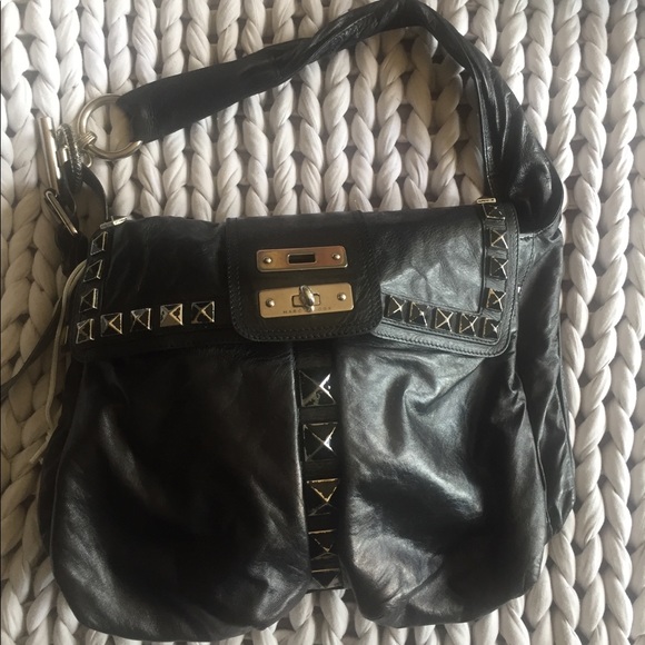 Last Day!MARC JACOBS BLACK STUDDED MESSENGER - Picture 6 of 9